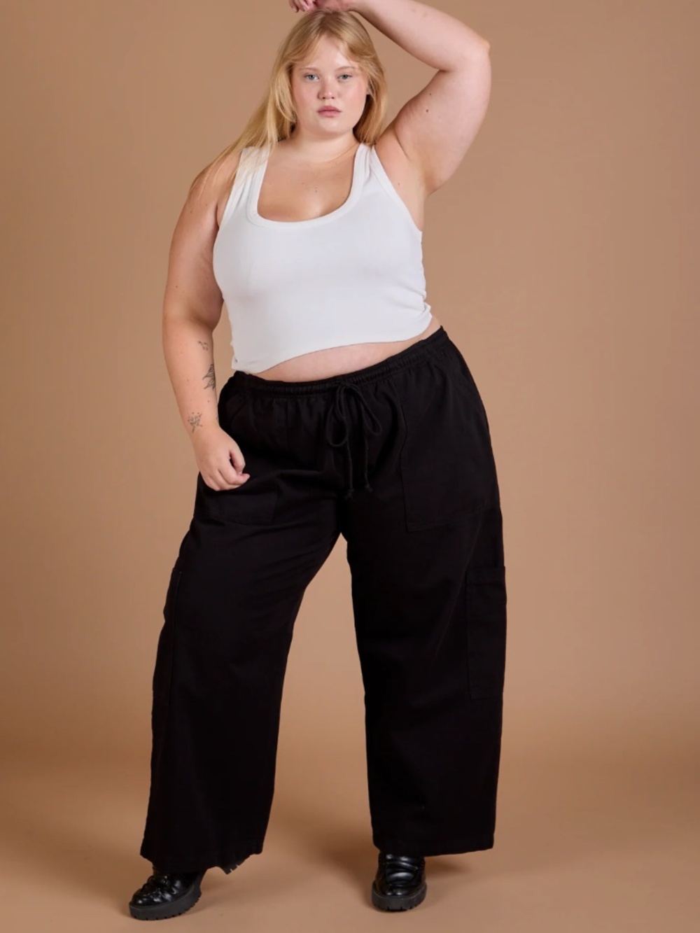 NEW Big bud press cargo drop pants in black